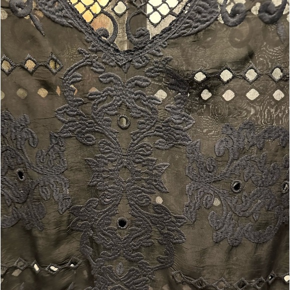 Johnny Was black longsleeve blouse size XS - Picture 7 of 10